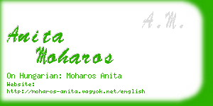 anita moharos business card